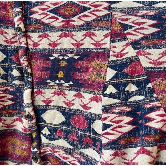 Lucky Brand 3/4 Sleeve Button Up Flowy Hem Top Sz S - Picture 9 of 15